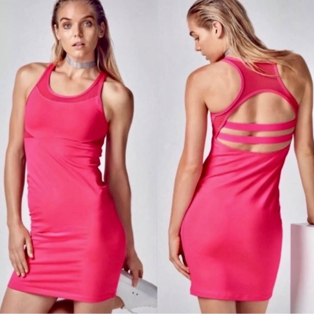 Fabletics Hot Pink Tropez Bodycon Dress Size Small (6)